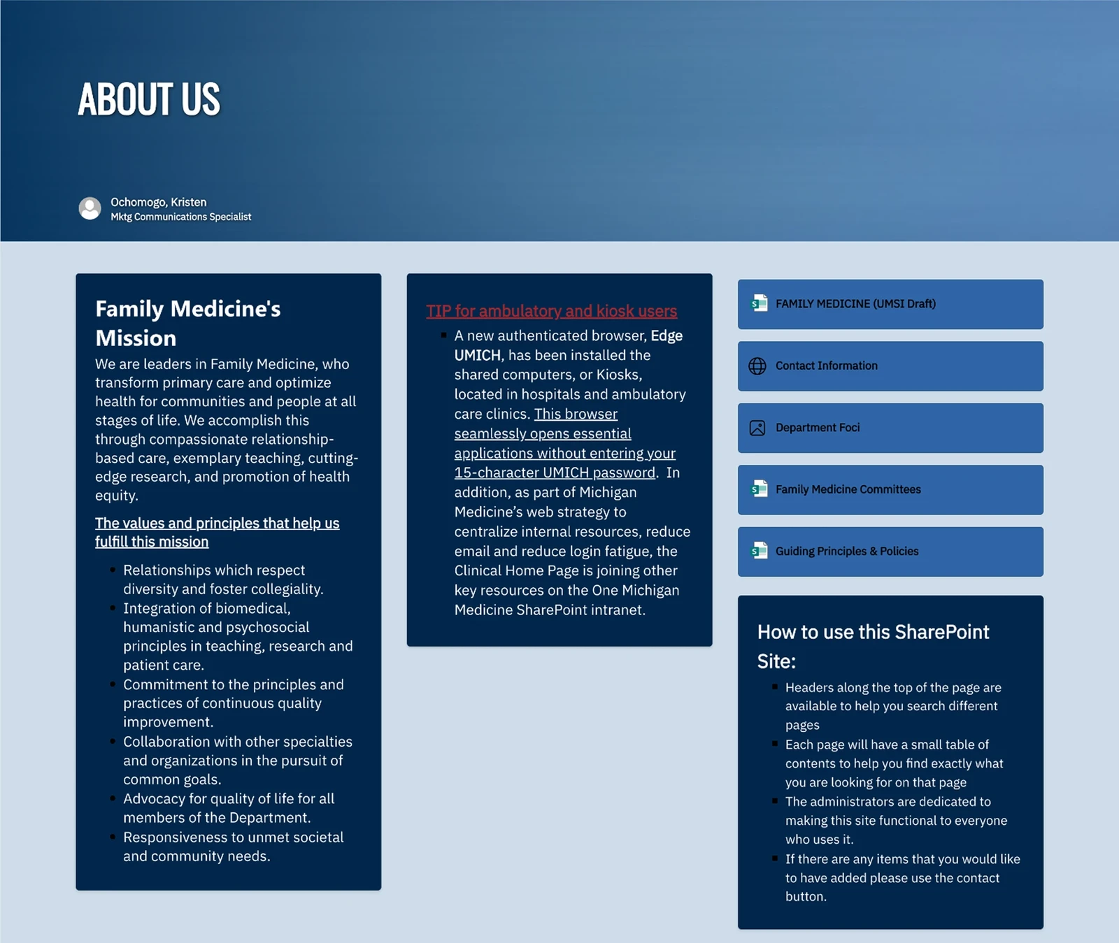 Mid-fidelity design of the documents and forms page.